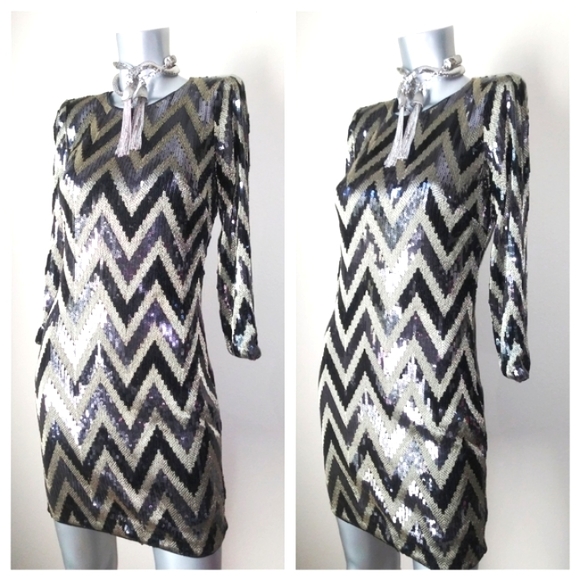 BEBE Sequin Cocktail Dress - Picture 5 of 8